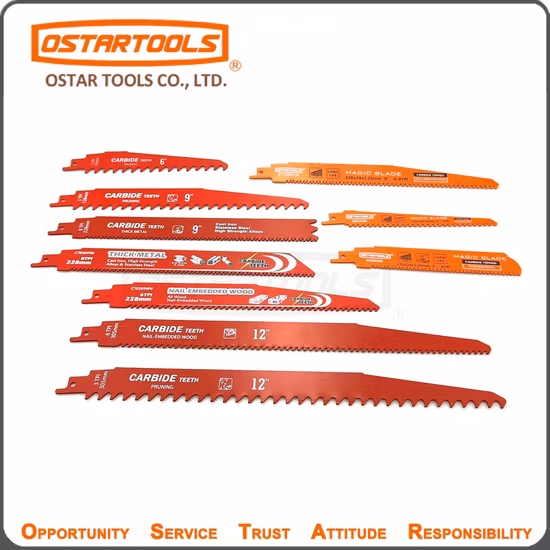 12 インチ (305mm) X 6tpi レシプロソーブレード木材および木製パレットの釘を切断